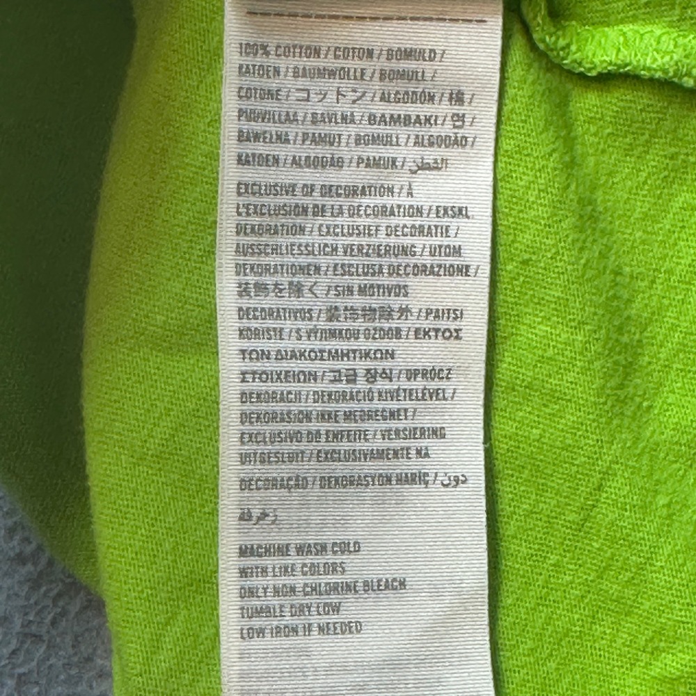 Hollister T-Shirt Womens Small Lime Green V-Neck Short Sleeve Logo Cotton Basic - Picture 4 of 7